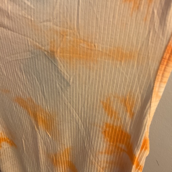 Cream Tie Dye Ruched Side Mini Dress - Picture 7 of 9